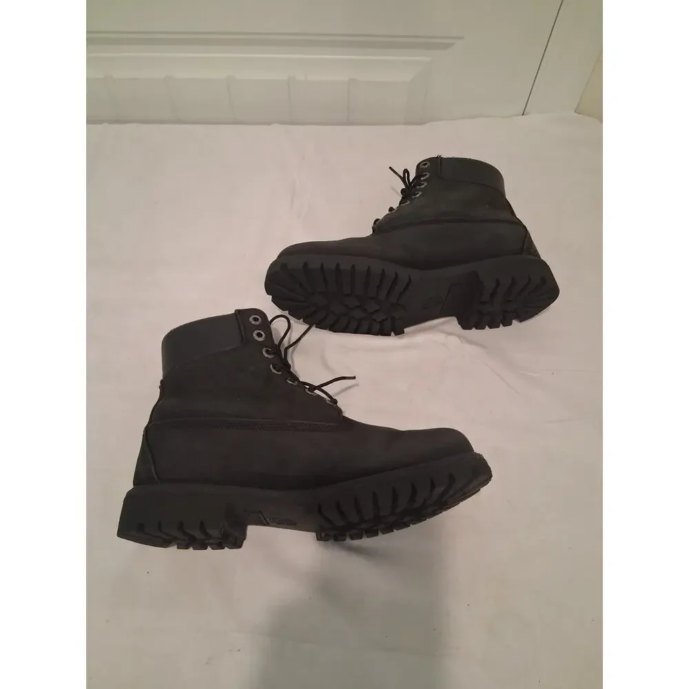 Timberland Black Waterproof Roll-Top Fleece Lined Boots 6